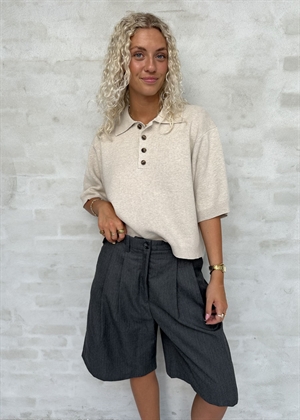 Kaya polo bluse Sand Melange Boii Studios 
